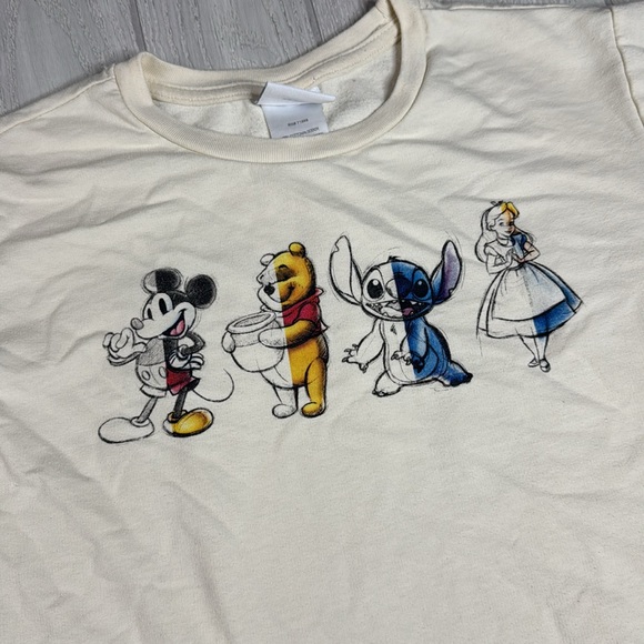 Disney 100 years celebration T-shirt, Mickey, Pooh, Stitch Alice girls 14/16 - Picture 2 of 7